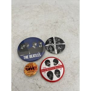VTG Beatles Pins Lot Of 4 Beatle Booster Britain’s First Love